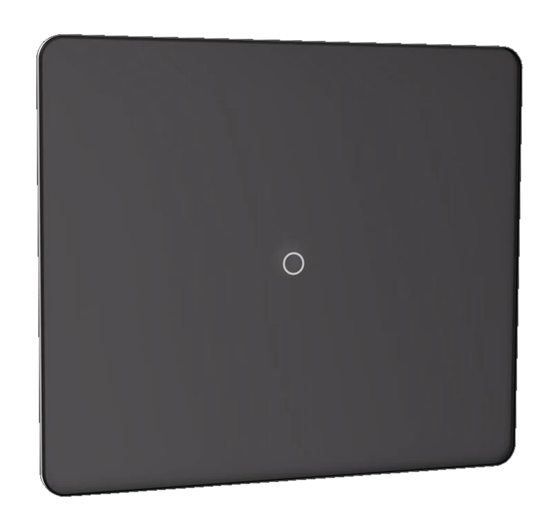 1 SWITCH - 2M (GLOSSY GREY) Lumora glossy glass 2m 1 switch in grey