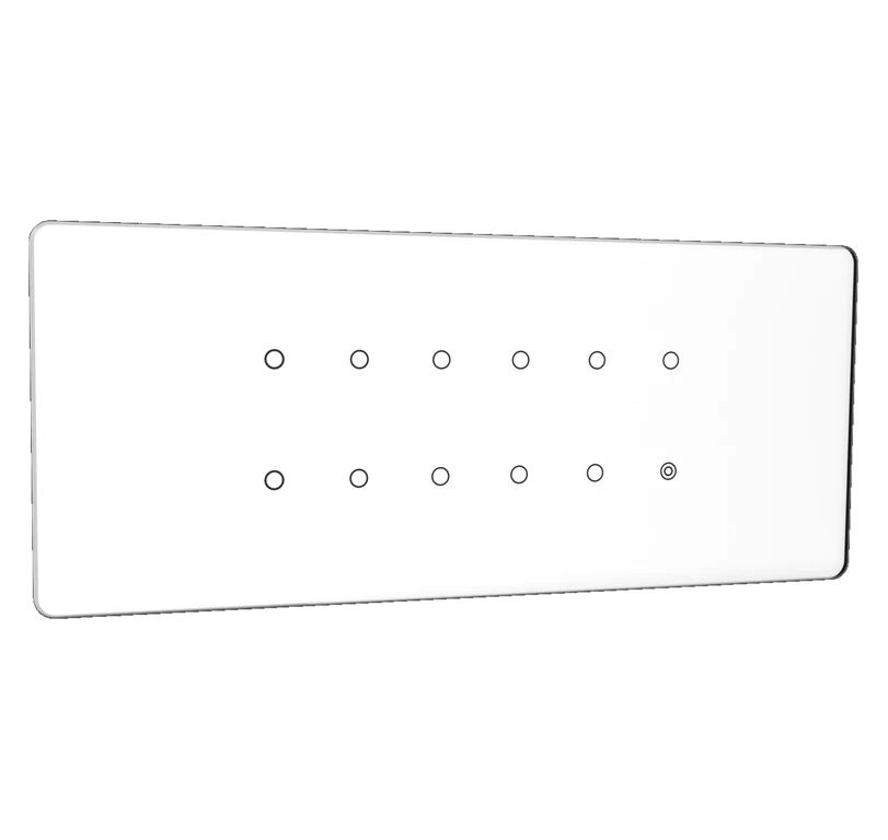 11 SWITCHES + 1 MASTER - 6M (GLOSSY WHITE) Lumora glossy glass 6m 11 switch + 1 master in white