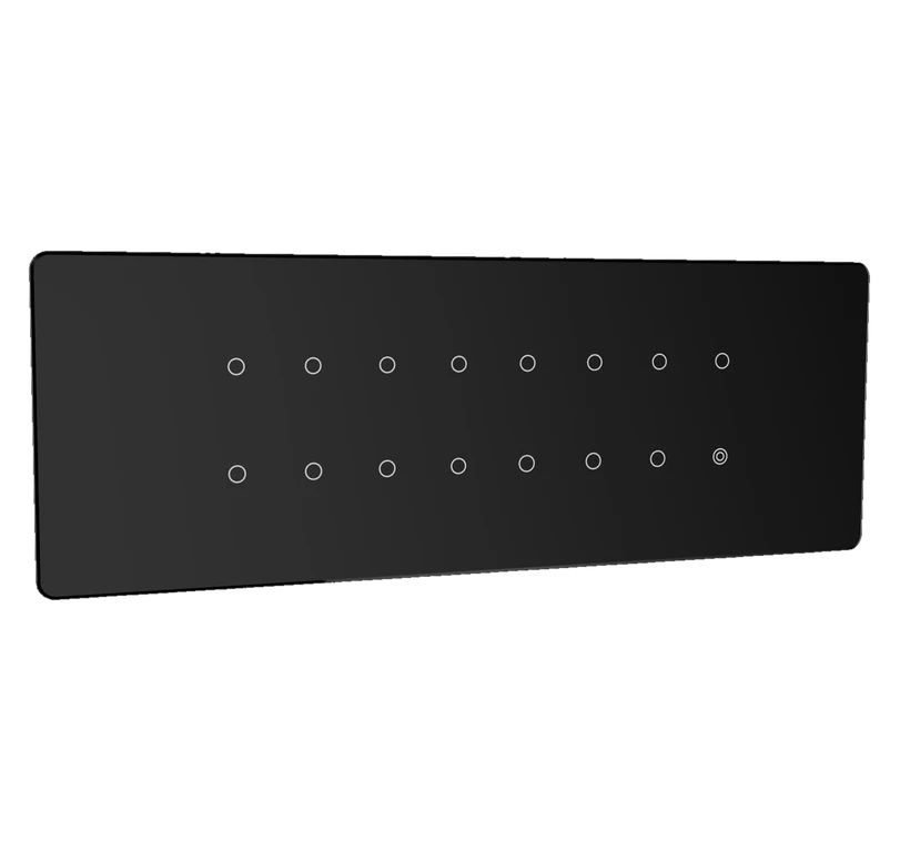 15 SWITCHES + 1 MASTER - 8M (GLOSSY BLACK) Lumora glossy glass 8m 15 switch + 1 master