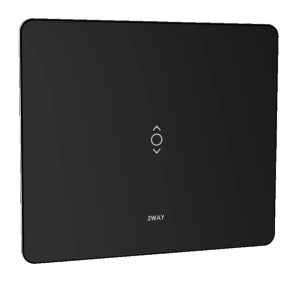 Lumora glossy glass 2m 2 way switch in black