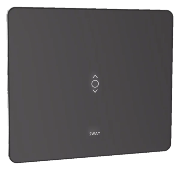 Lumora glossy glass 2m 2 way switch in grey