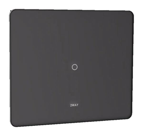 Lumora glossy glass 2m 20a switch in grey