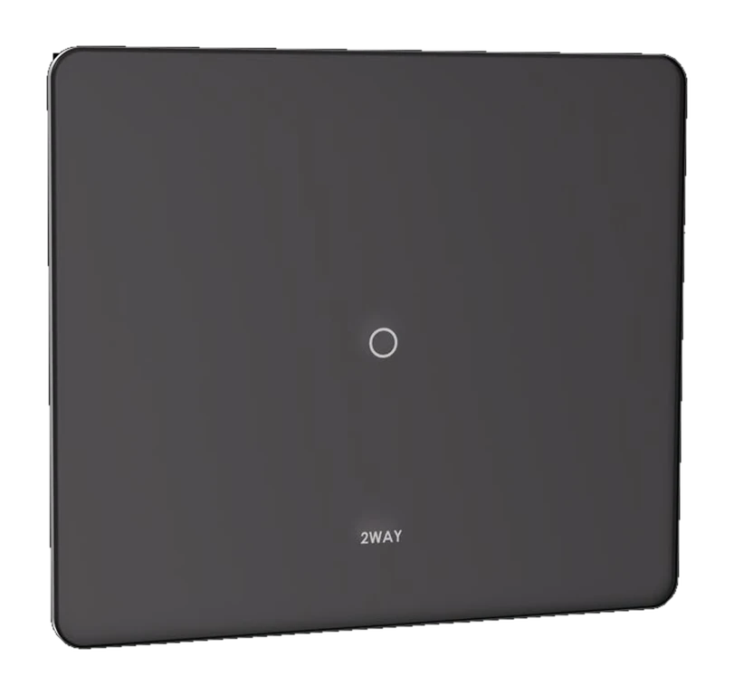 20AMP SWITCH - 2M (GLOSSY GREY) Lumora glossy glass 2m 20a switch in grey