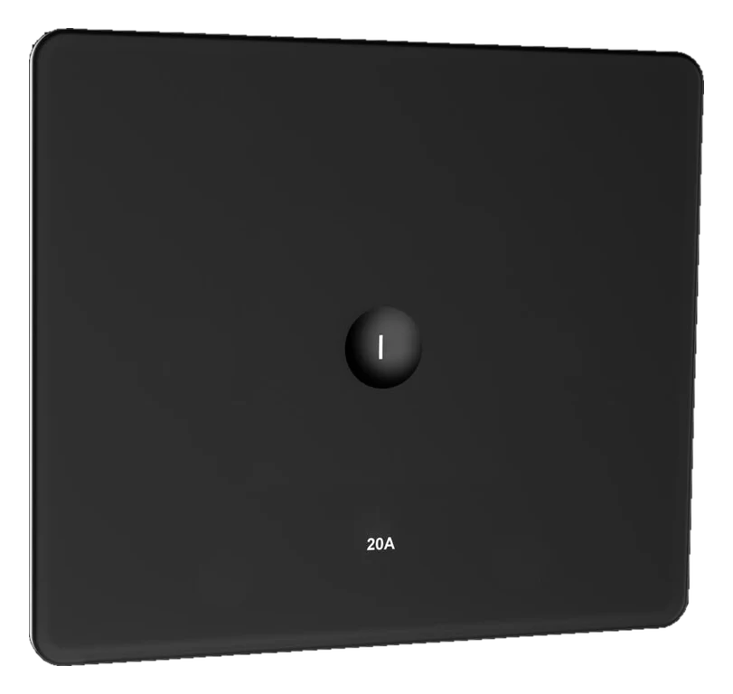 20AMP SWITCH - 2M(MATTE) Eclipse matt glass 2m 20a switch