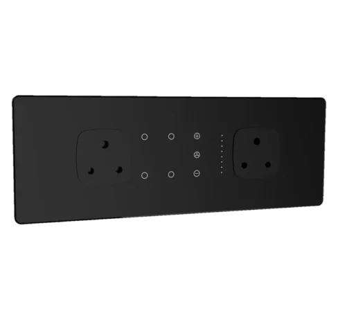 Lumora glossy glass 8m 4 switch + 1 fan + 2 socket
