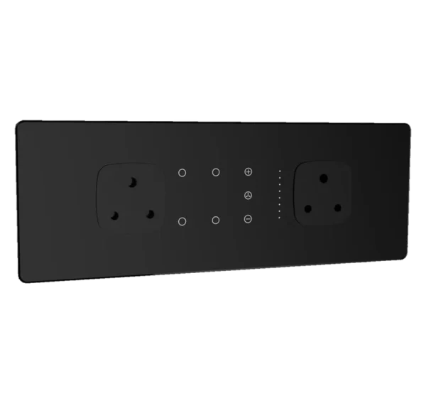 Lumora glossy glass 8m 4 switch + 1 fan + 2 socket