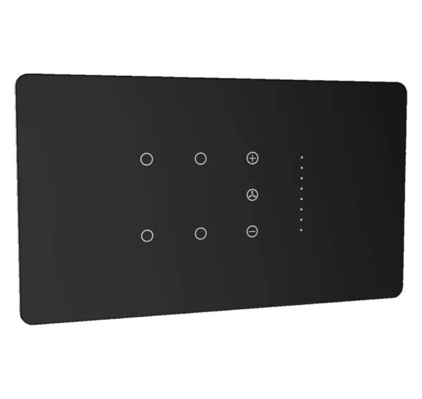 Lumora glossy glass 4m 4 switch + 1 fan