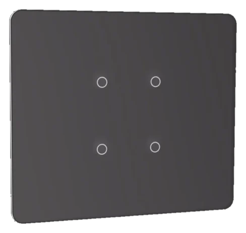 Lumora glossy glass 2m 4 switch in grey