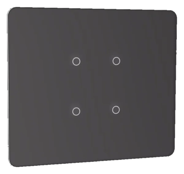 Lumora glossy glass 2m 4 switch in grey
