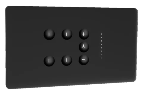 Eclipse matt glass 4m 4 switch + 1 fan