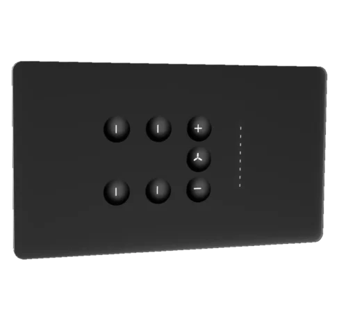 Eclipse matt glass 4m 4 switch + 1 fan