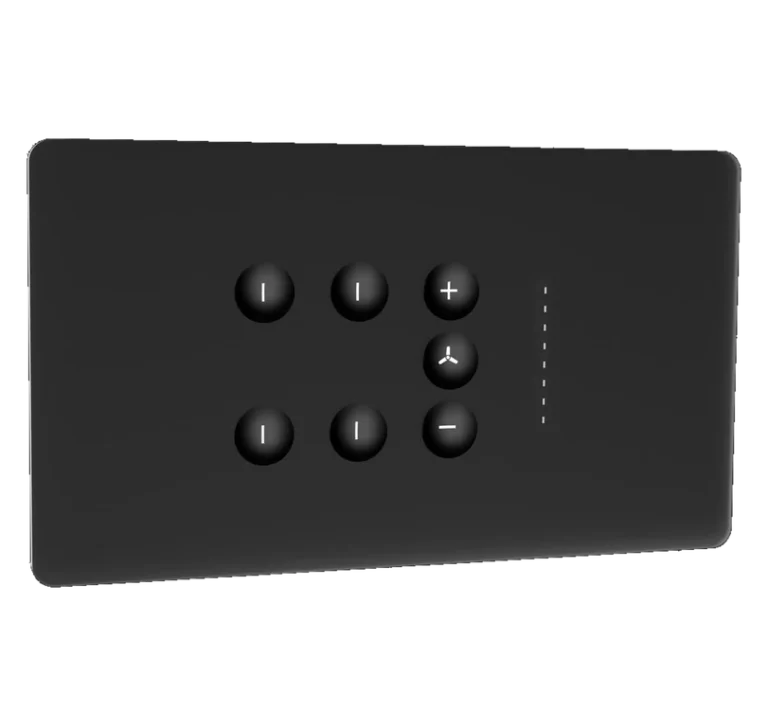 Lumora matt glass 4m 4 switch + 1 fan