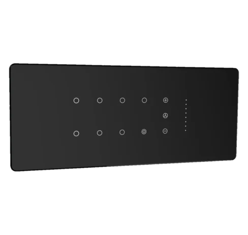 Lumora glossy glass 6m 7 switch + 1 master + 1 fan in black