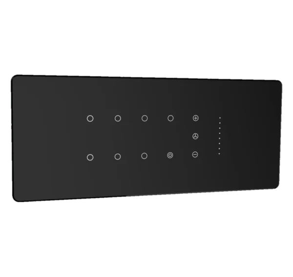 Lumora glossy glass 6m 7 switch + 1 master + 1 fan in black