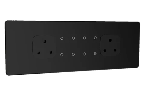 Lumora glossy glass 8m 7 switch + 1 master + 2 socket