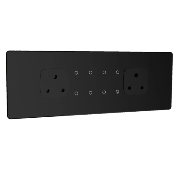 Lumora glossy glass 8m 7 switch + 1 master + 2 socket