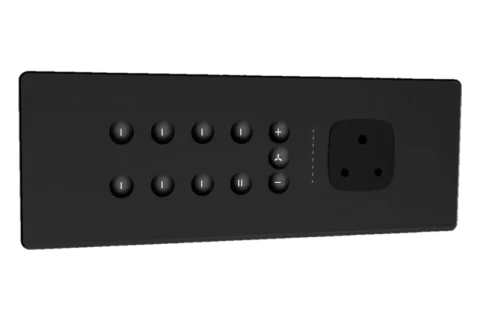 Eclipse matt glass 8m 7 switch + 1 master + 1 fan + 1 socket