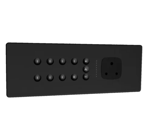Eclipse matt glass 8m 7 switch + 1 master + 1 fan + 1 socket