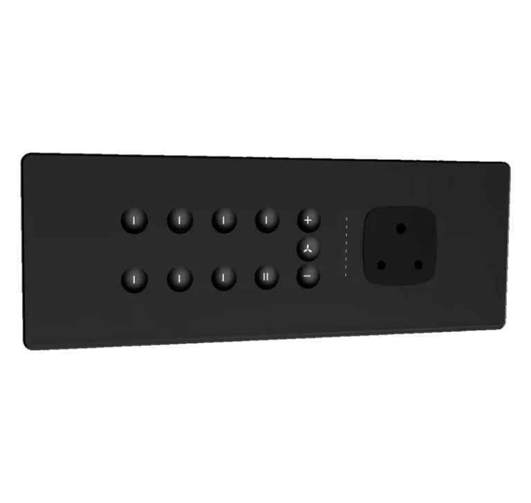Eclipse matt glass 8m 7 switch + 1 master + 1 fan + 1 socket
