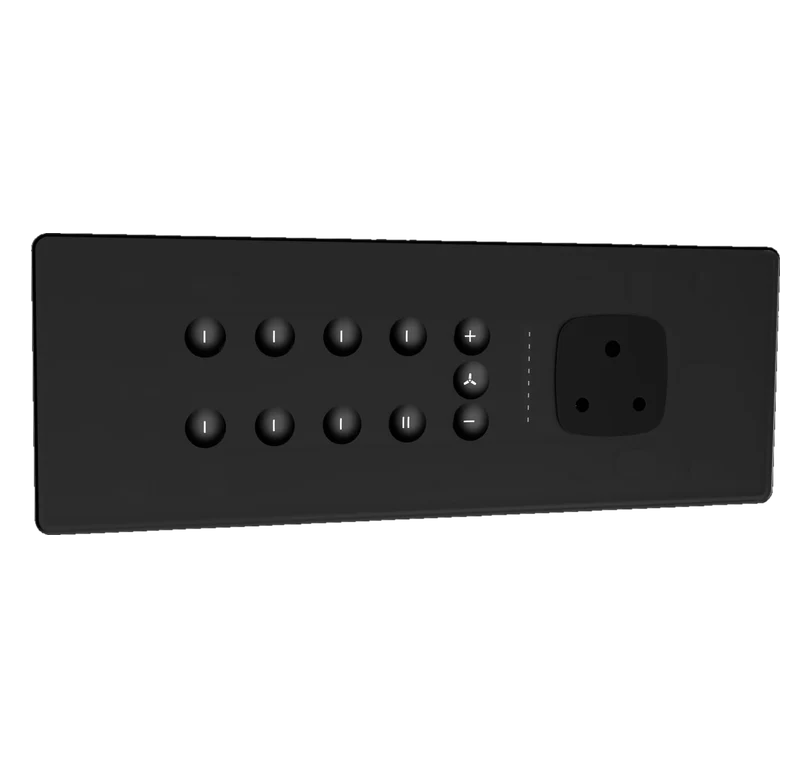 7SWITCHES + 1MASTER + 1FAN + 1SOCKET - 8M (MATTE) Eclipse matt glass 8m 7 switch + 1 master + 1 fan + 1 socket