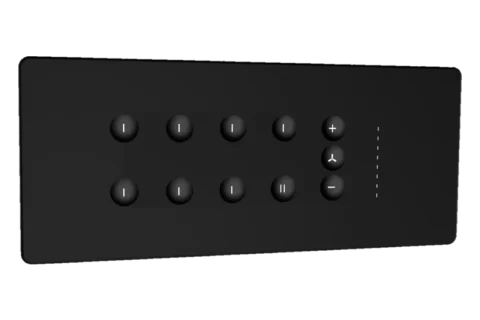 Eclipse matt glass 6m 7 switch + 1 master + 1 fan