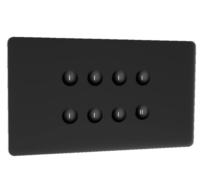 7SWITCHES + 1MASTER - 4M (MATTE) (1) Eclipse matt glass 4m 7 switch + 1 master