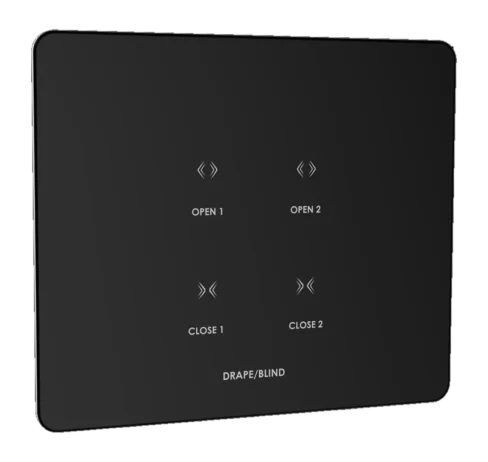 Lumora glossy glass 2m curtain control switch in black