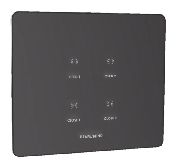 Lumora glossy glass 2m curtain control switch in grey