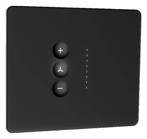 Eclipse matt glass 2m fan switch