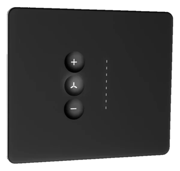 Eclipse matt glass 2m fan switch