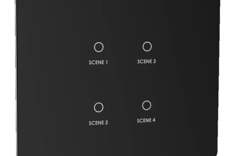 Lumora glossy glass 2m scene switch in black