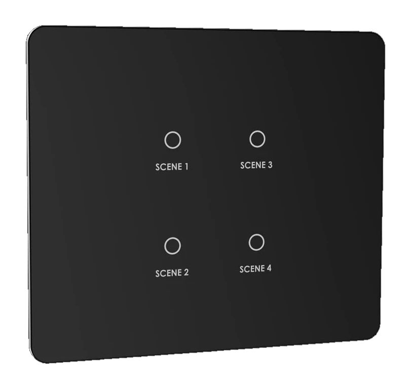 SCENE SWITCH - 2M (GLOSSY BLACK) Lumora glossy glass 2m scene switch in black