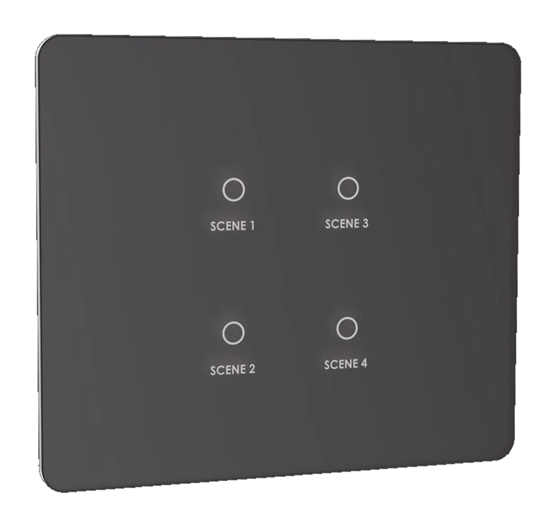 SCENE SWITCH - 2M (GLOSSY GREY) Lumora glossy glass 2m scene switch in grey